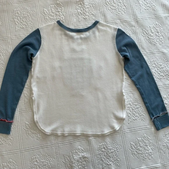 Free People We The Free Lone Star Patchwork Long Sleeve Thermal Top Small - Picture 7 of 12